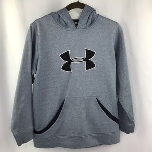 Under Armour Pullover Hooded Sweatshirt Grey Y/LG